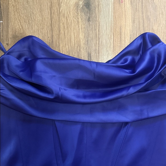 Bardot Strapless Dress Deep Blue - Picture 8 of 8